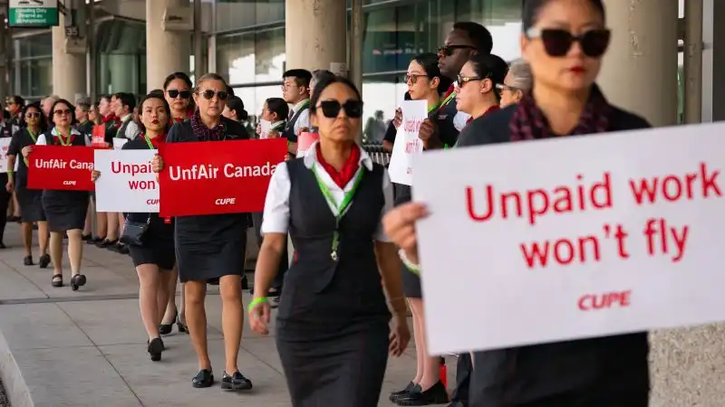 Crisis en el Aire: La Huelga de Auxiliares de Cabina de Air Canada