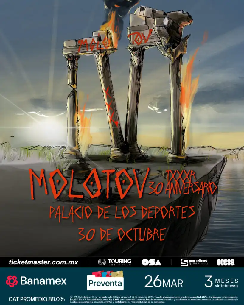Molotov: Tres Décadas de Música, Crítica y Resistencia en el Palacio de los Deportes