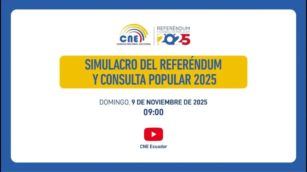 Simulacro Nacional del Referéndum y Consulta Popular 2025 en Ecuador