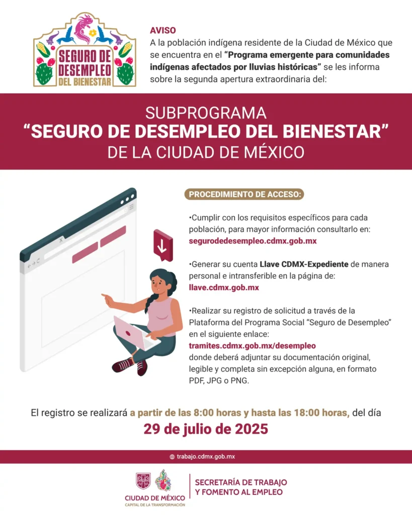 Apertura del Registro para el Seguro de Desempleo en la Ciudad de México
