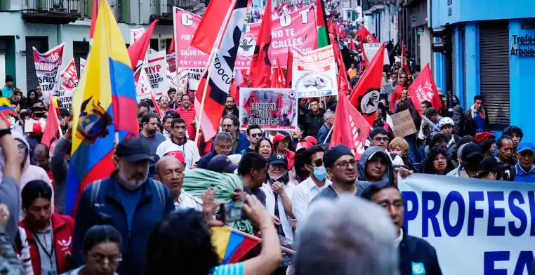 Movilizaciones en Ecuador: Sindicatos se Oponen a la Consulta Popular de Noboa