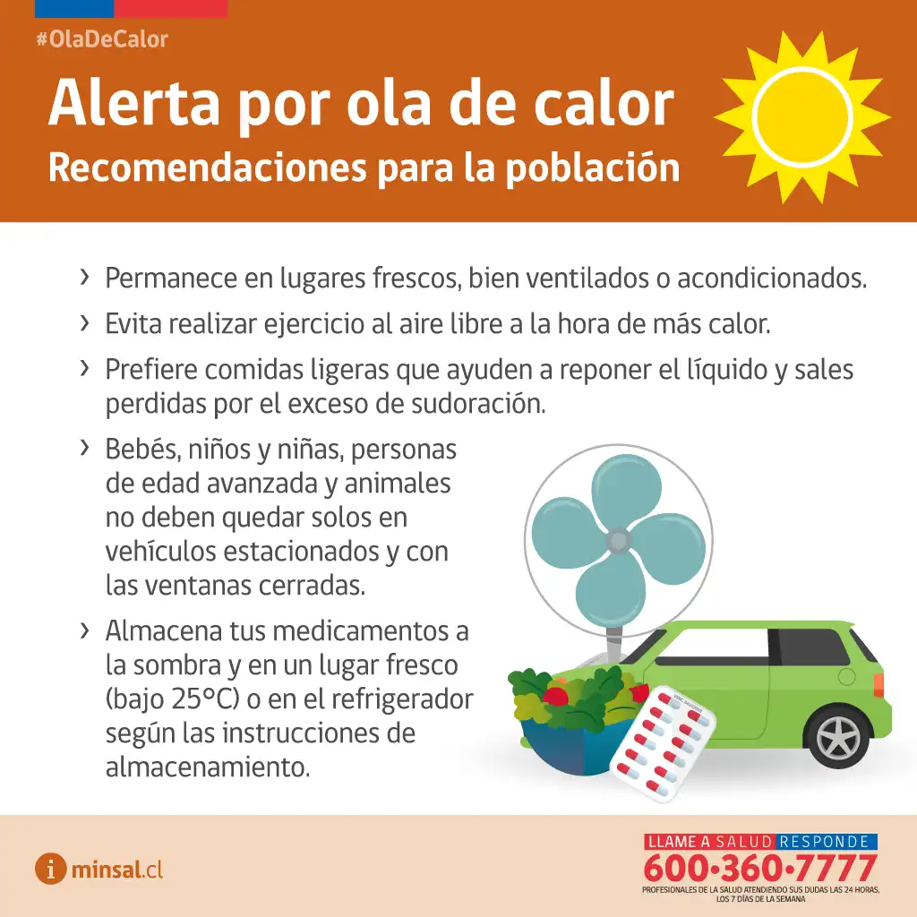 Alerta por Ola de Calor en la Zona Central de Chile: Medidas de Prevención
