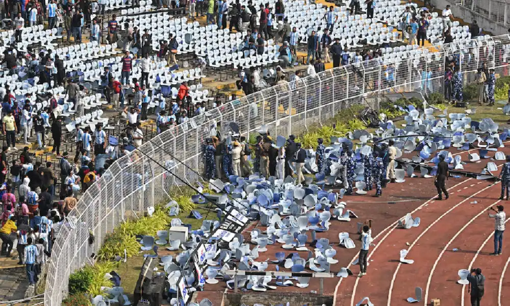 Descontent en India tras la breve aparición de Lionel Messi en un evento