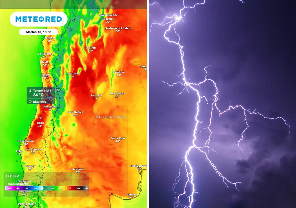 Clima extremo en Chile: Tormentas y calor intenso marcan el pronóstico