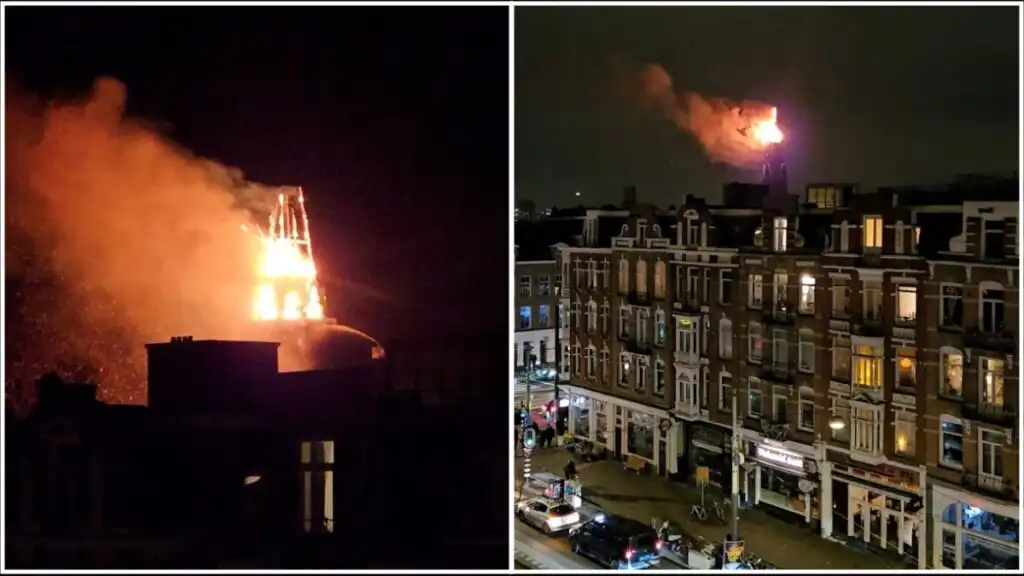 Incendio Devastador en Ámsterdam: La Destrucción de la Iglesia Vondelkerk