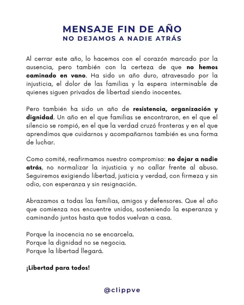Esperanzas de Libertad en Venezuela: Un Mensaje de Fin de Año