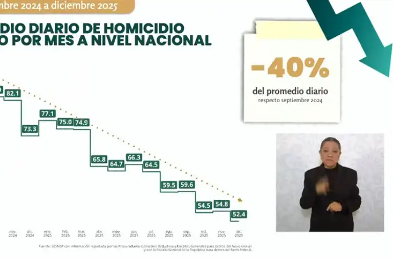 Reducción Histórica de Homicidios en México: Un Análisis de la Estrategia de Seguridad de Sheinbaum