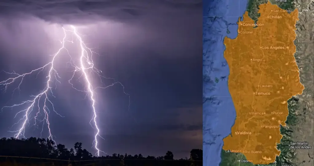 Alertas Meteorológicas: Tormentas Eléctricas en Siete Regiones de Chile