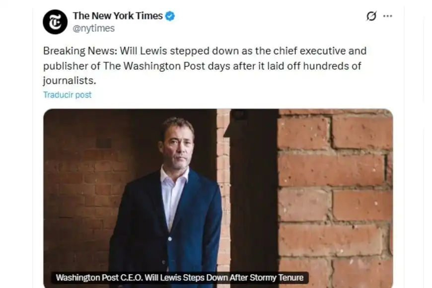 Crisis en The Washington Post: Renuncia del CEO tras despidos masivos